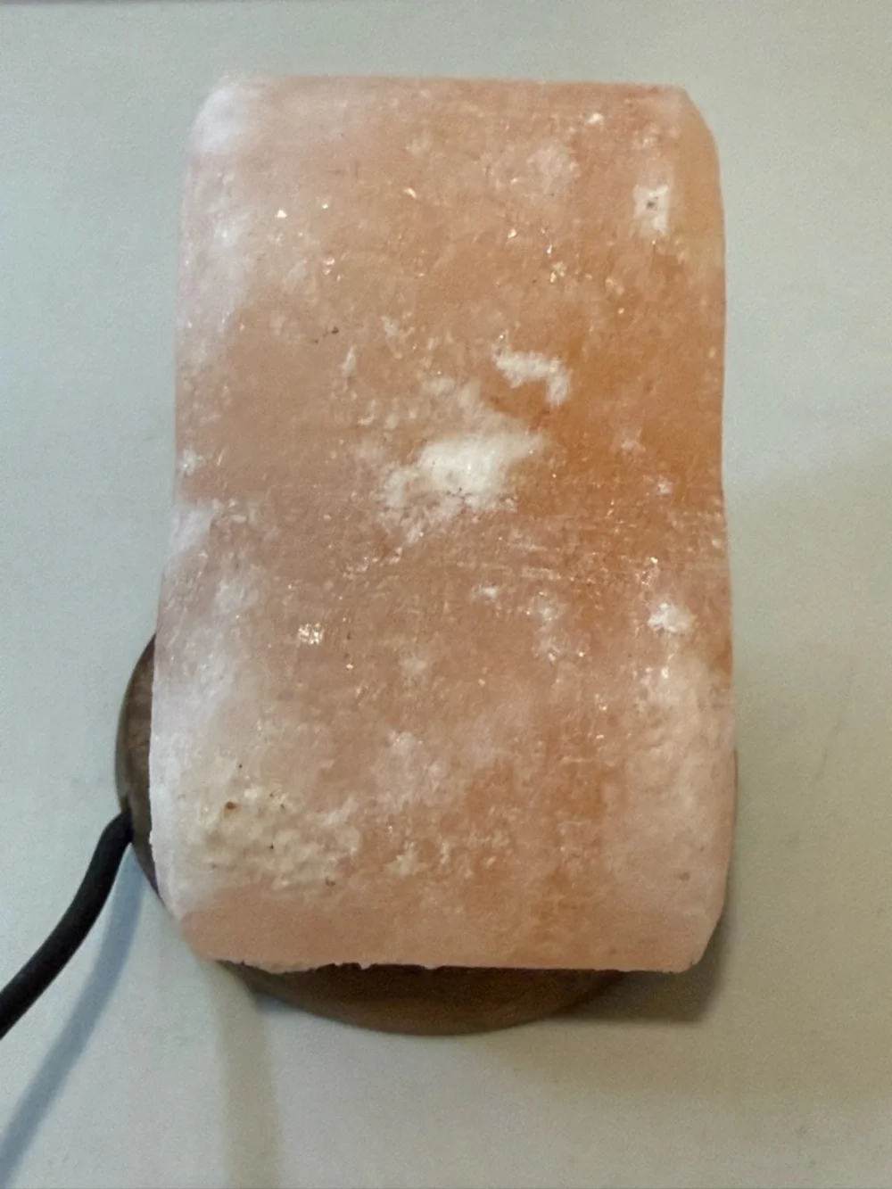 Himalayan Salt Lamp Table Heart ‎ Shape Crystal Salt Rock Lamp Wood Base